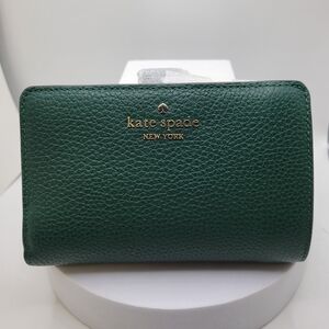 kate spade new york Leila Pebbled Leather Medium Compact Bifold Wallet NWT